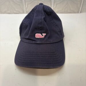 Vineyard Vines Navy Blue Hat with Pink Logo